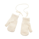 White Floral Hooded Jacket & Mitten Set