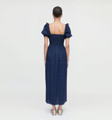 The Scarlett Nap Dress - Navy Sheer Plaid