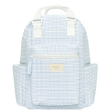 powder blue stripe coated everyday backpack