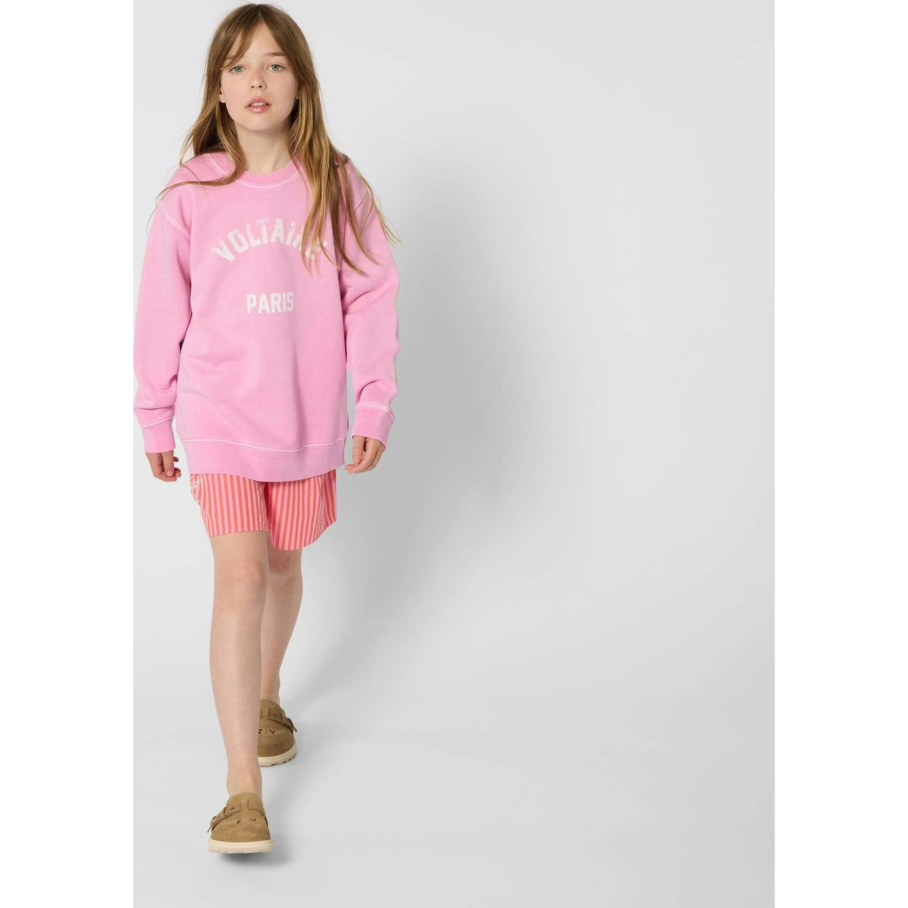 ZADIG & VOLTAIRE Make Art Striped Shorts - Pink Orange