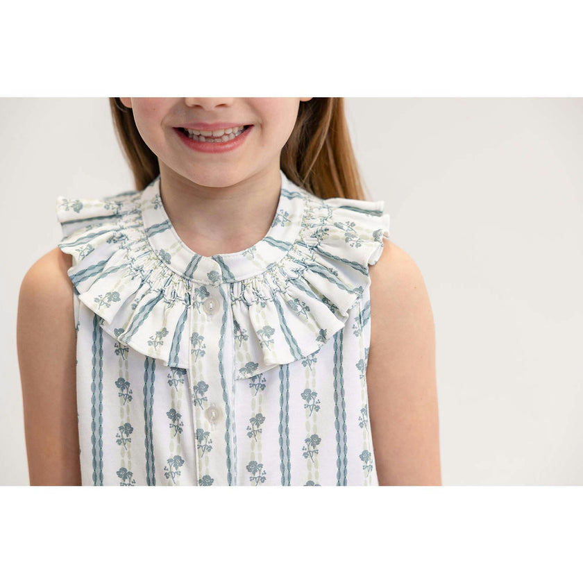 Molly Anne Sleeveless Dress in Scallop Stripe