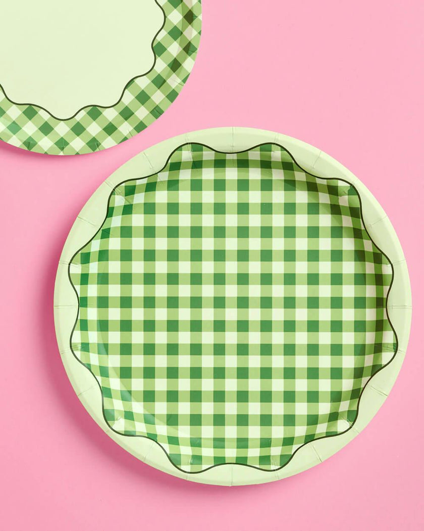 Christmas Cottage Plates - 10 paper plates, 9in