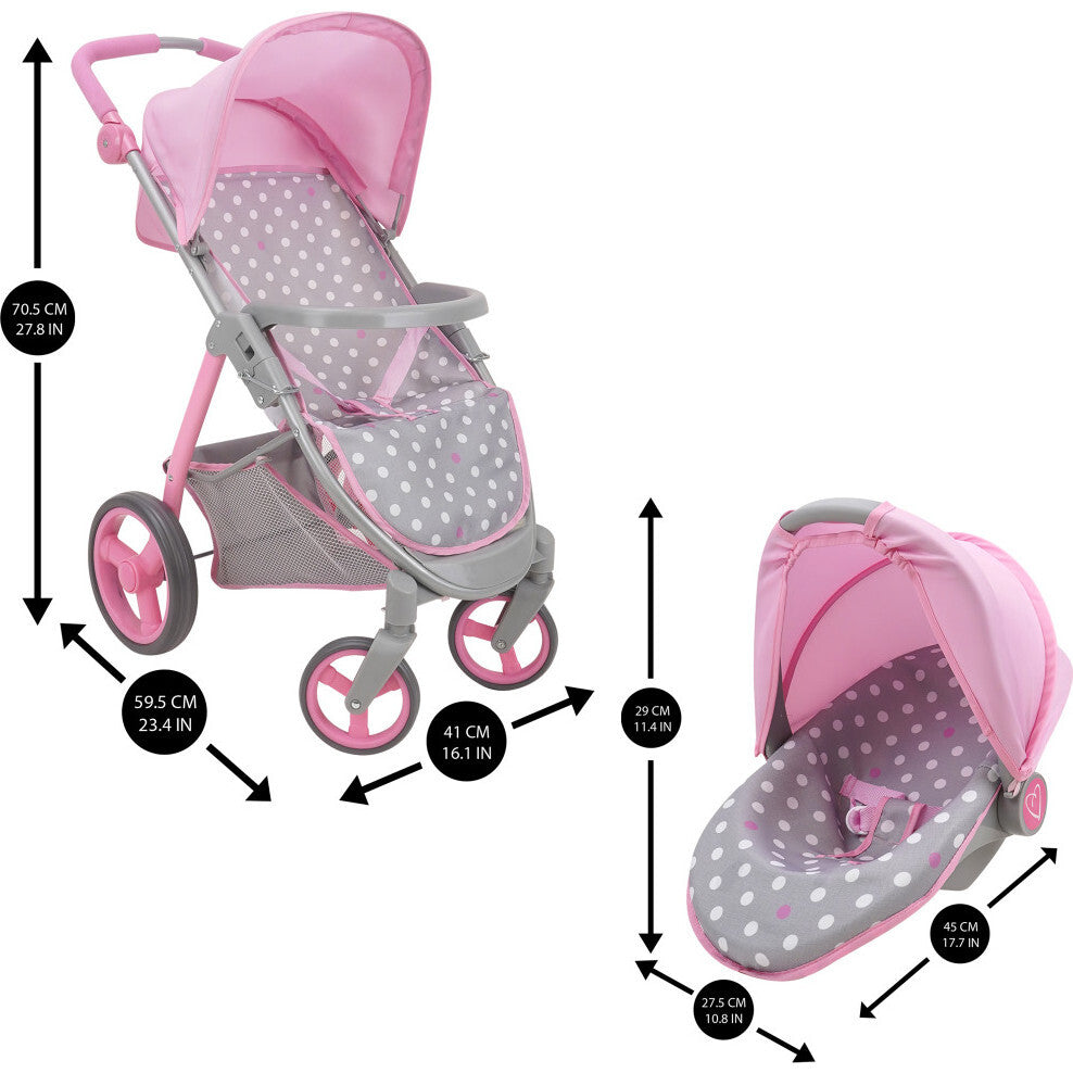 Cotton Candy Pink: Doll Travel System Doll Accessory - Pink