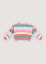 Canela Baby Jumper Flamingo Pink Multicolor Stripes