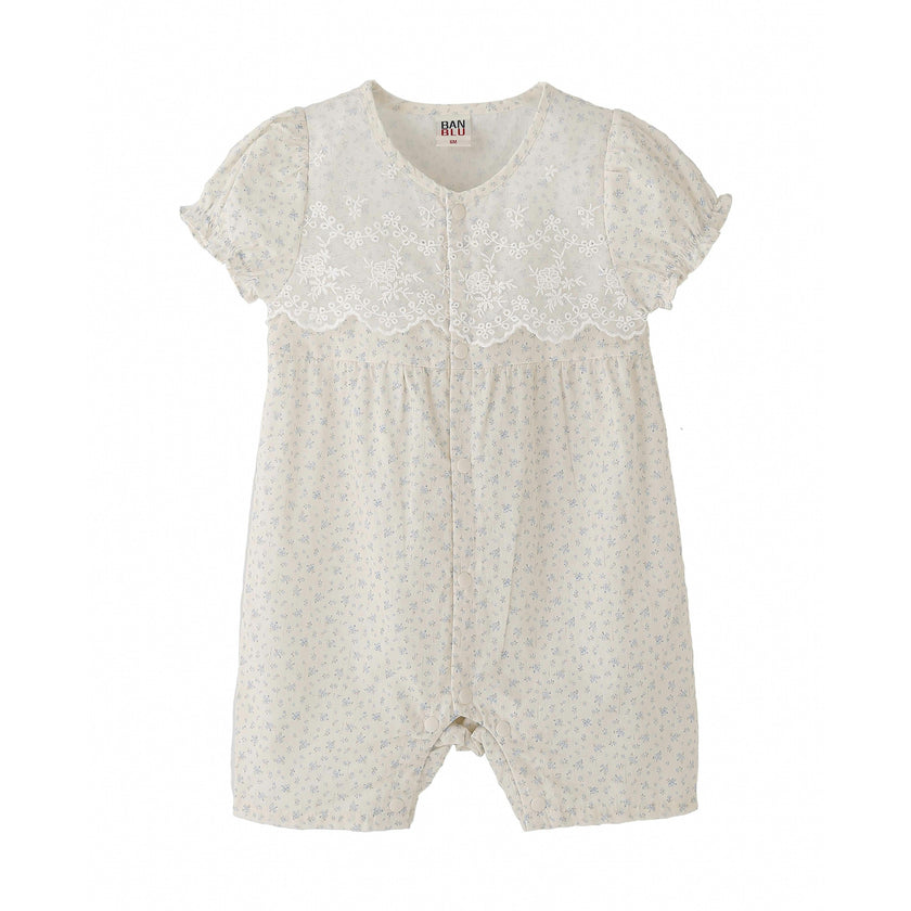Cream Lace Blossom Romper
