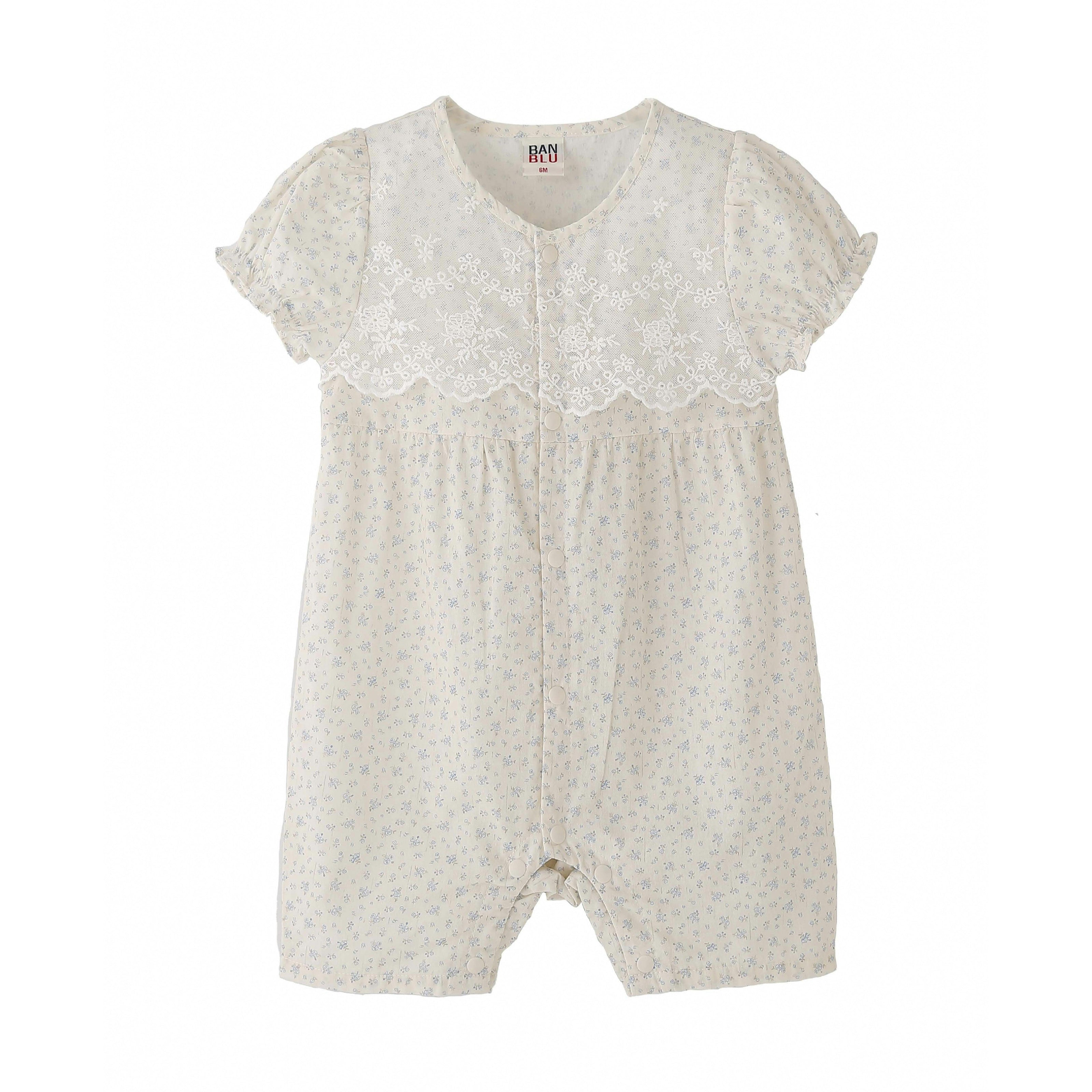 Cream Lace Blossom Romper