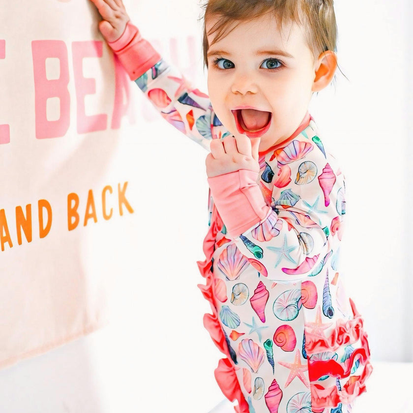 Cute as Shell Ruffle Footie Snoozer