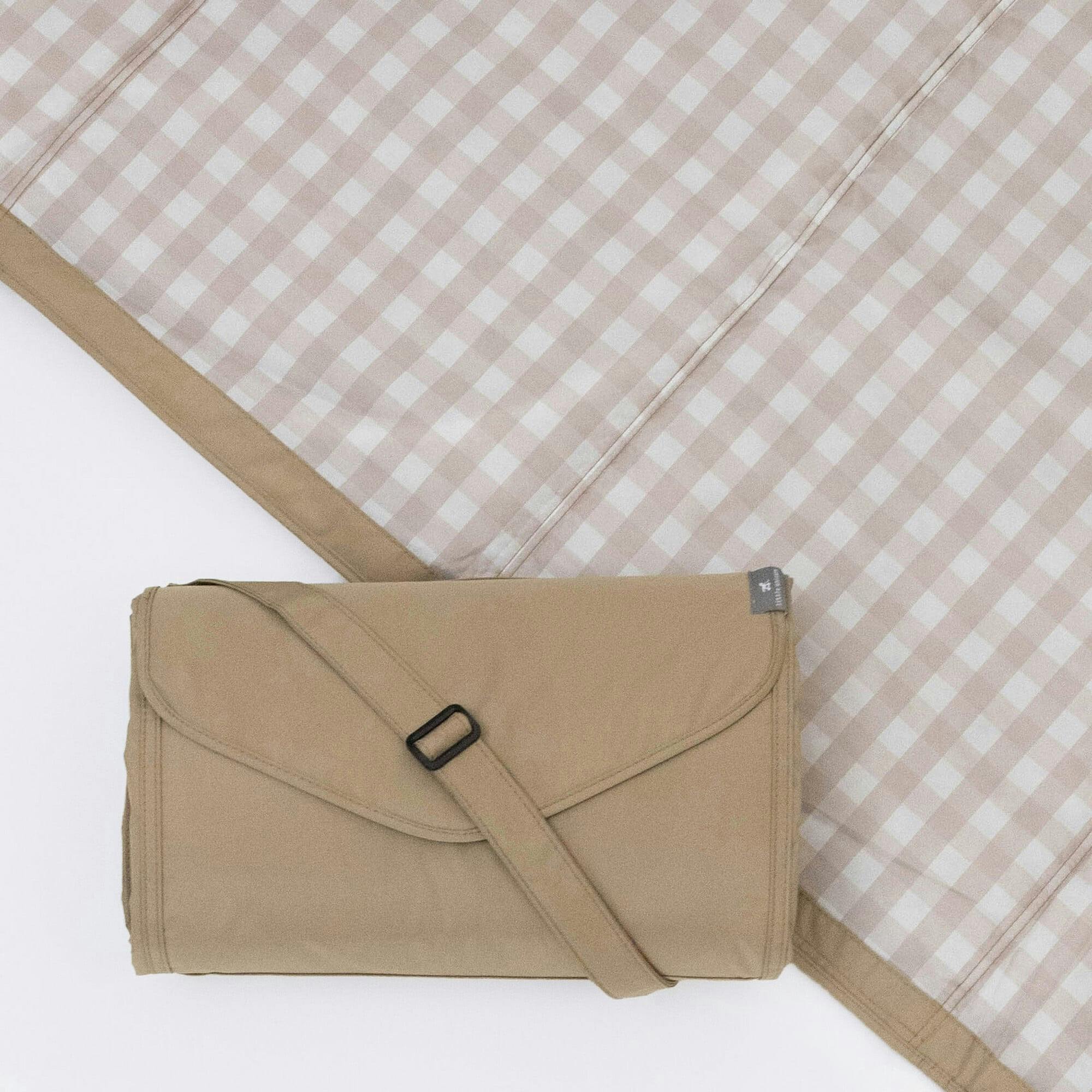 Outdoor Blanket - Beige Buffalo Check