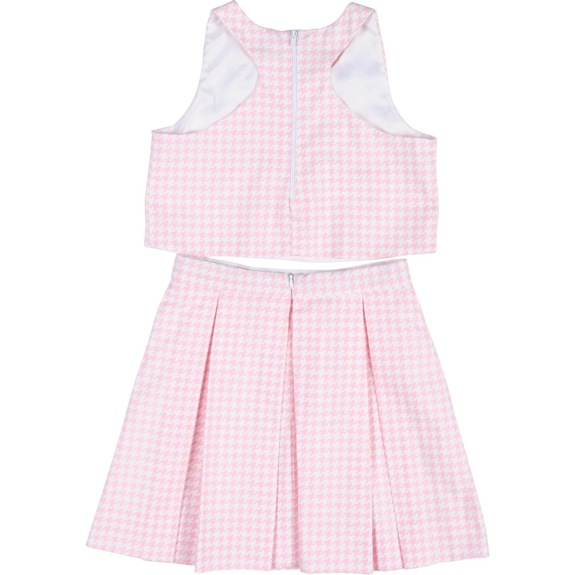 Houndstooth Top and Pleated Skirt
