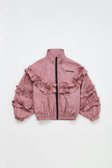 RUFFLES NYLON JACKET PINK