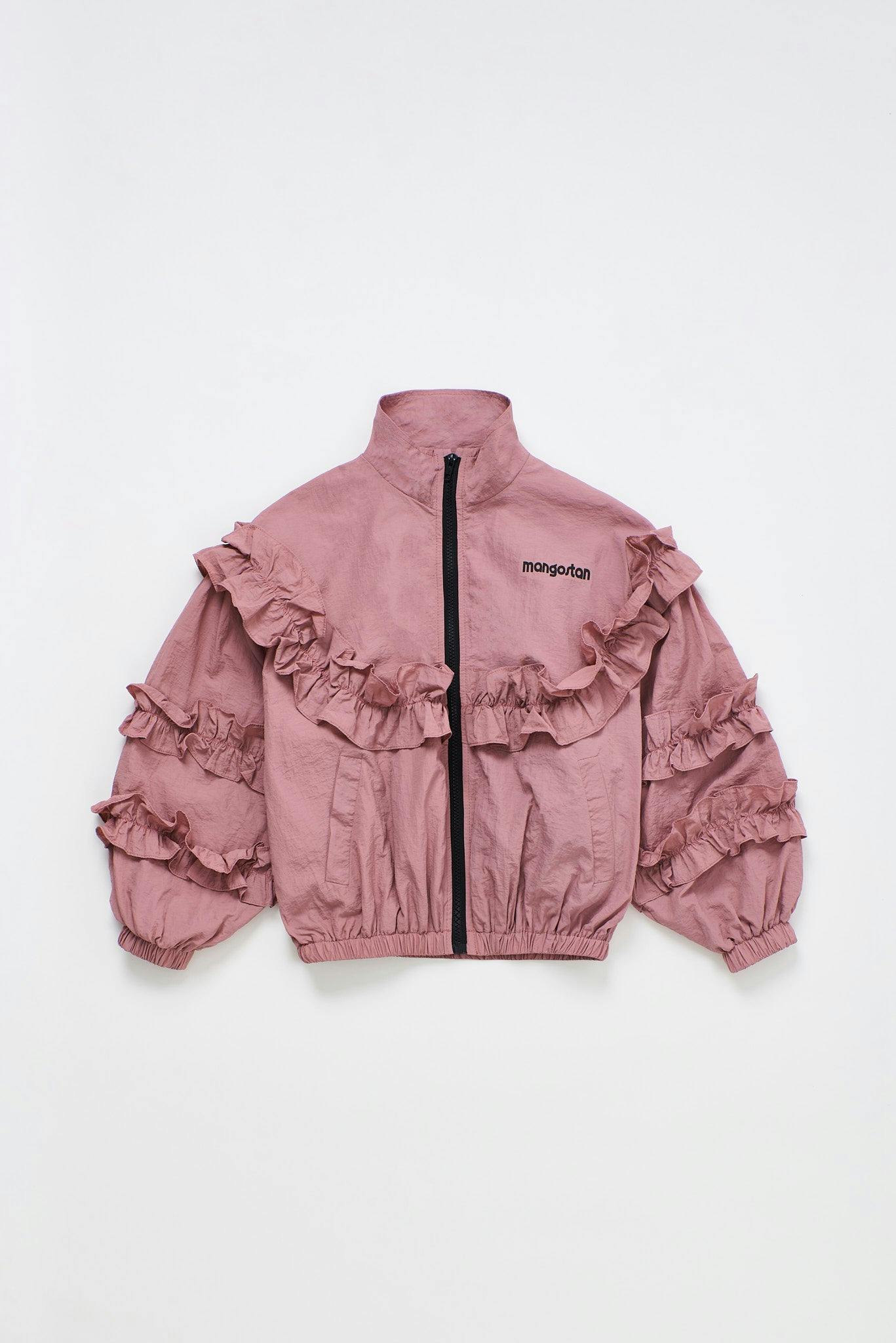 RUFFLES NYLON JACKET PINK