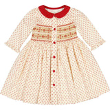 Olympe Green Long Sleeve Smocked Dress