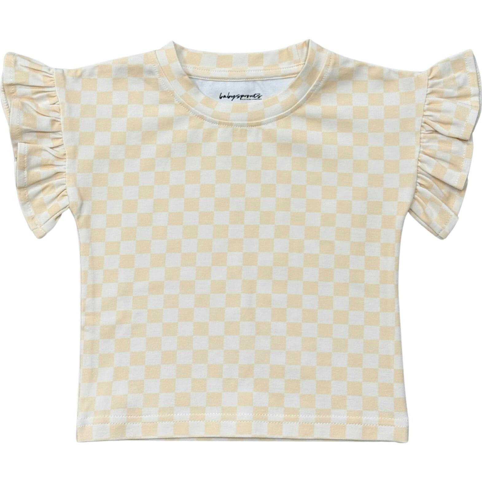 Girl's Ruffle Sleeve Top