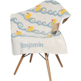 Monogrammed Ducky Baby Blanket