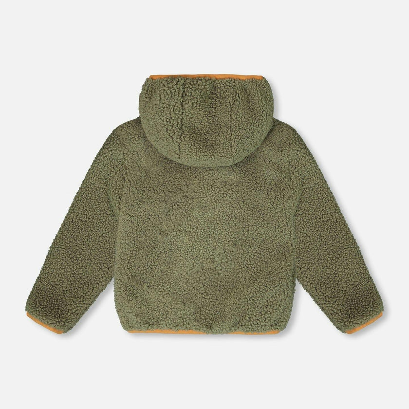 Reversible Mid-Season Sherpa Jacket Khaki