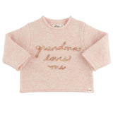 "grandma loves me" Heather Roll-Edge Pullover