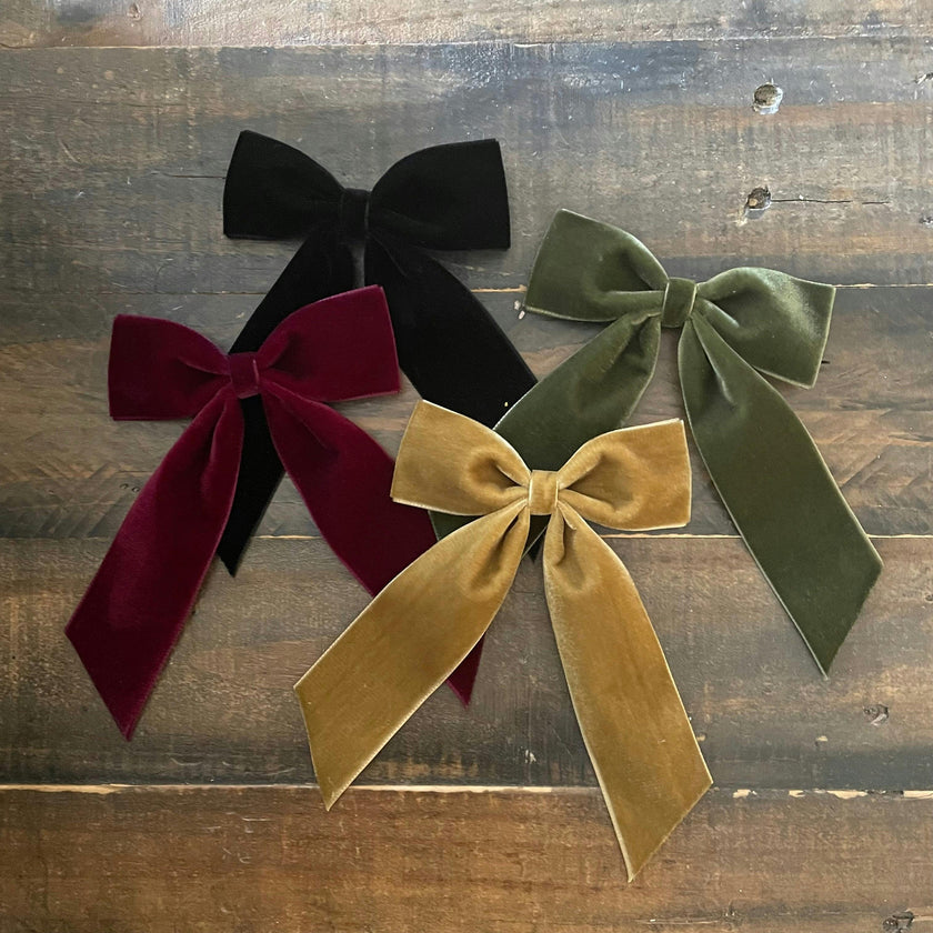 Big Velvet Bow, Burgundy