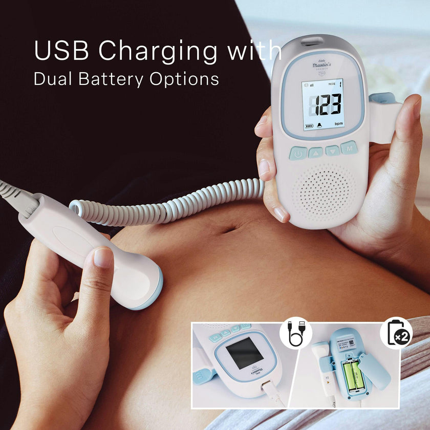 Portable Ultrasound Fetal Doppler: Blue