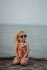 Vintage Girls 1 Piece Swimsuit | UPF + Recycled - Sienna Gingham