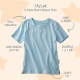 TAYLOR 5-Pack Toddler Short Sleeve T-Shirts