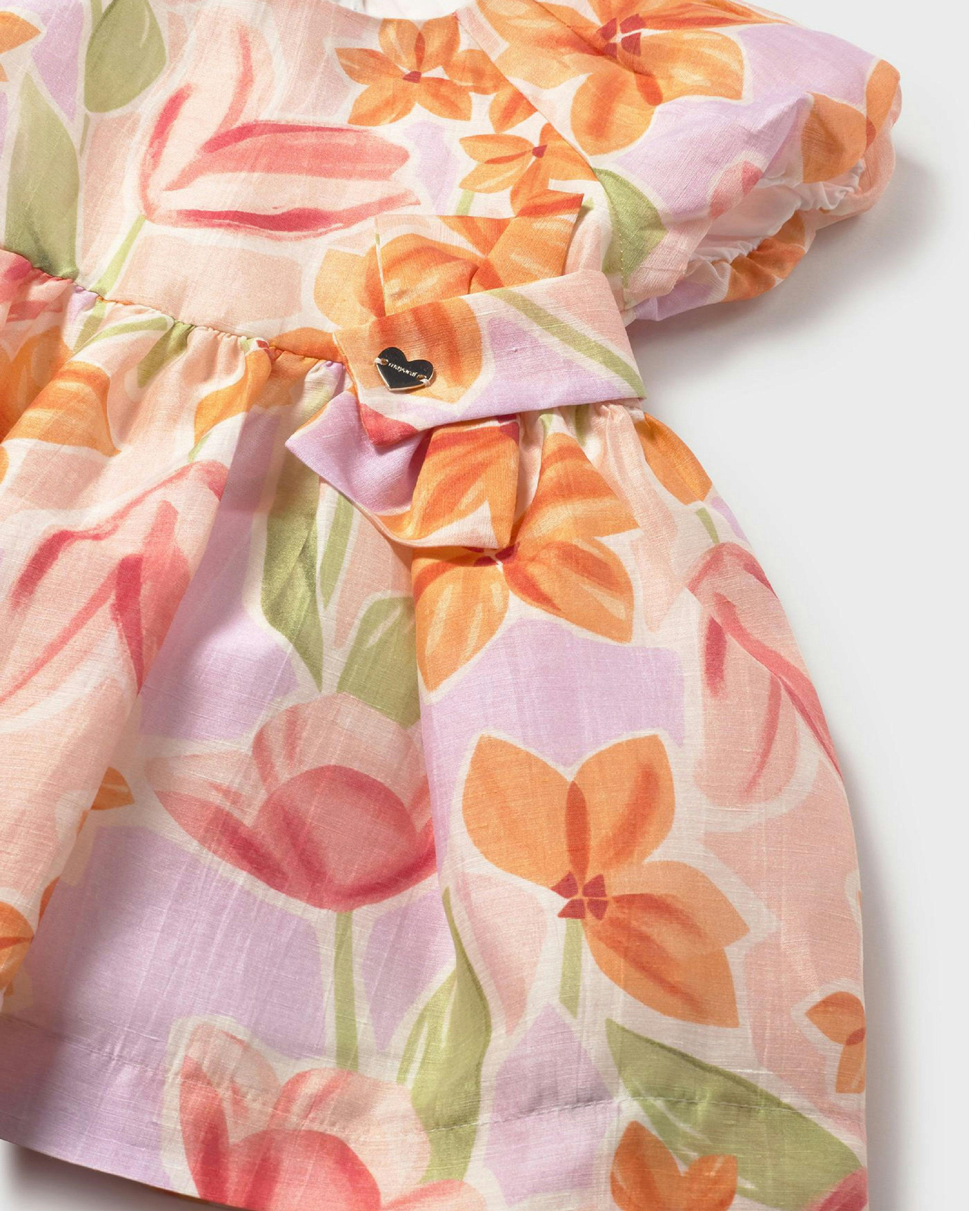 Lavender Baby Dress With Floral Print