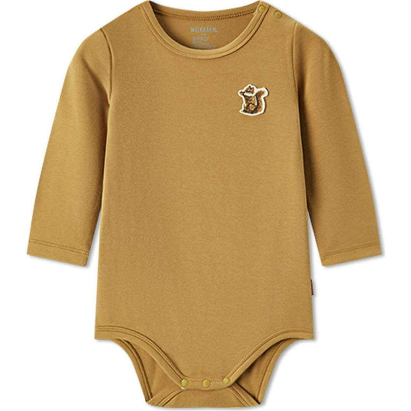 Peanut Brushed Long Sleeve One Piece