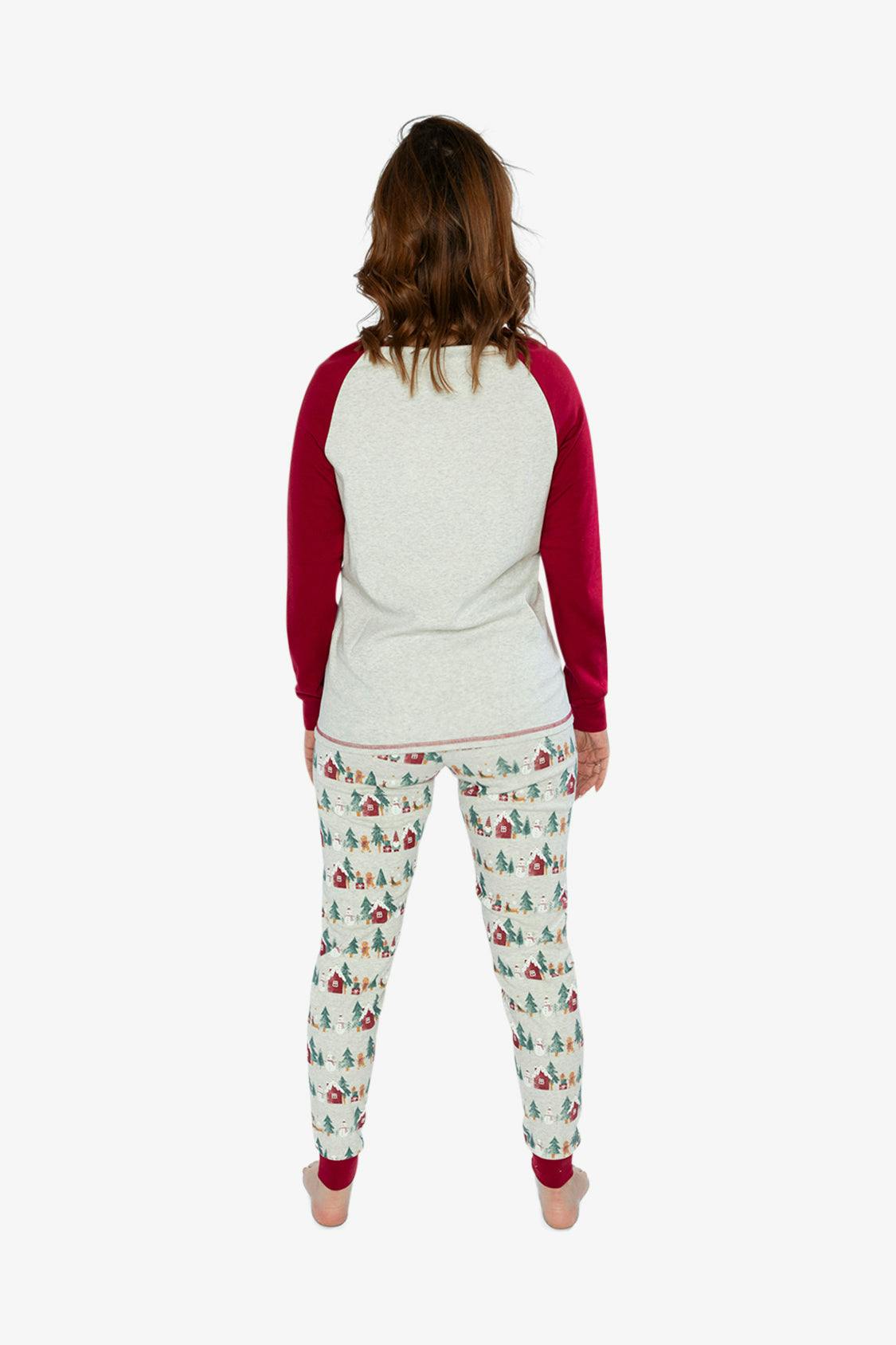 Women Two Piece Christmas Pajama Set Holiday Print
