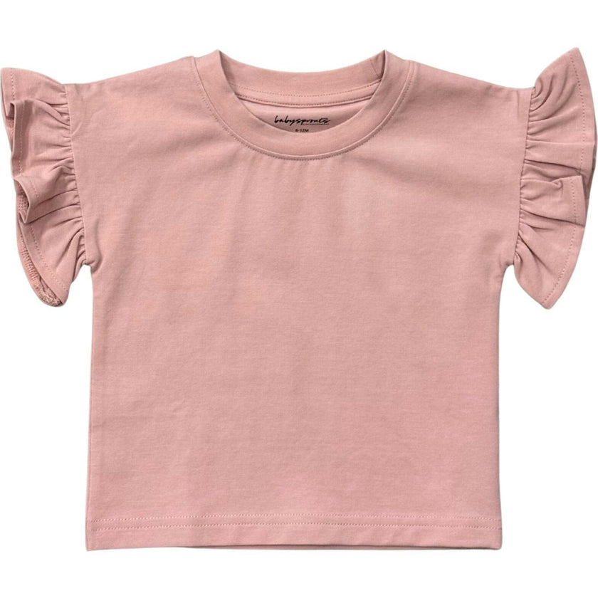 Girl's Ruffle Sleeve Top