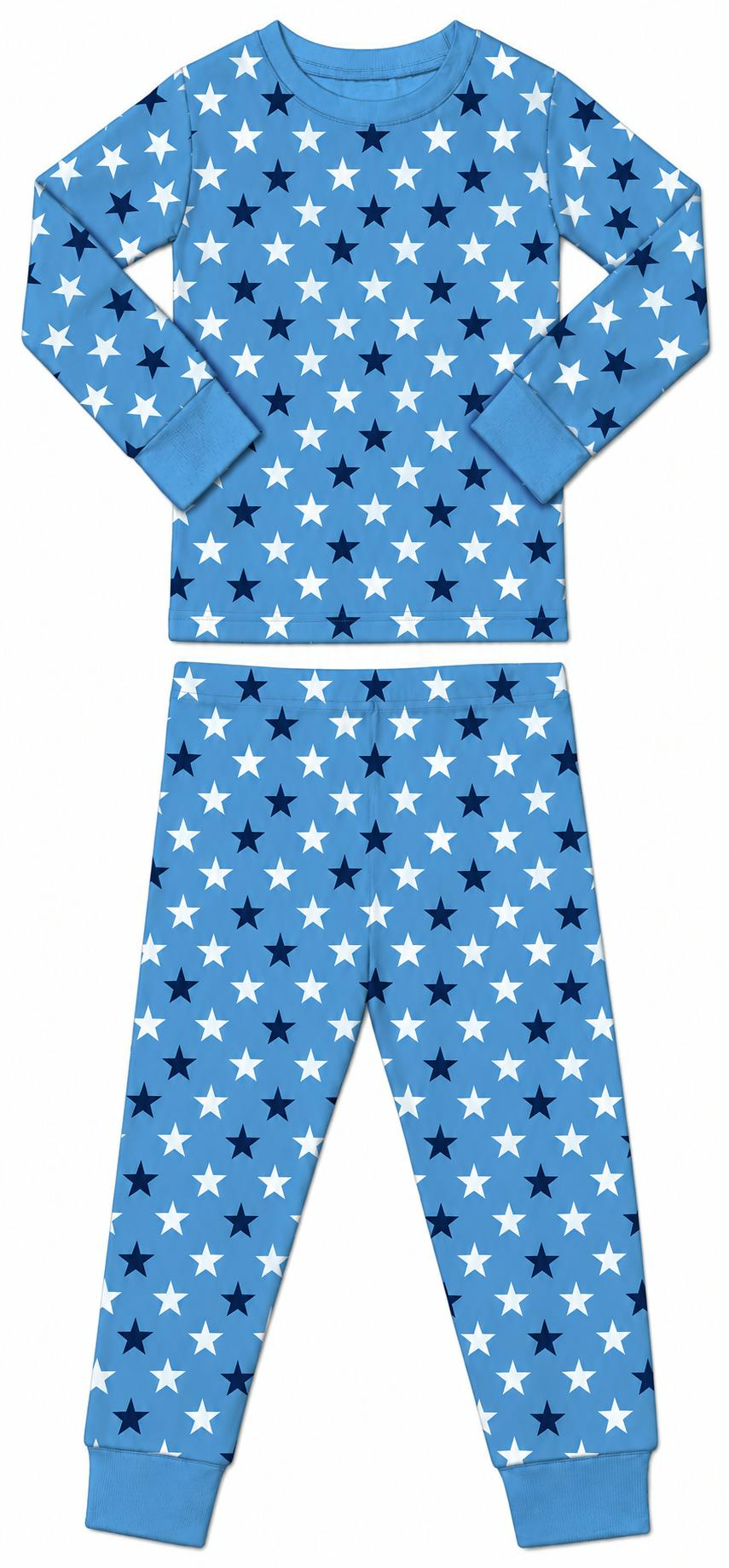 Kids Pajamas - Stars on Blue