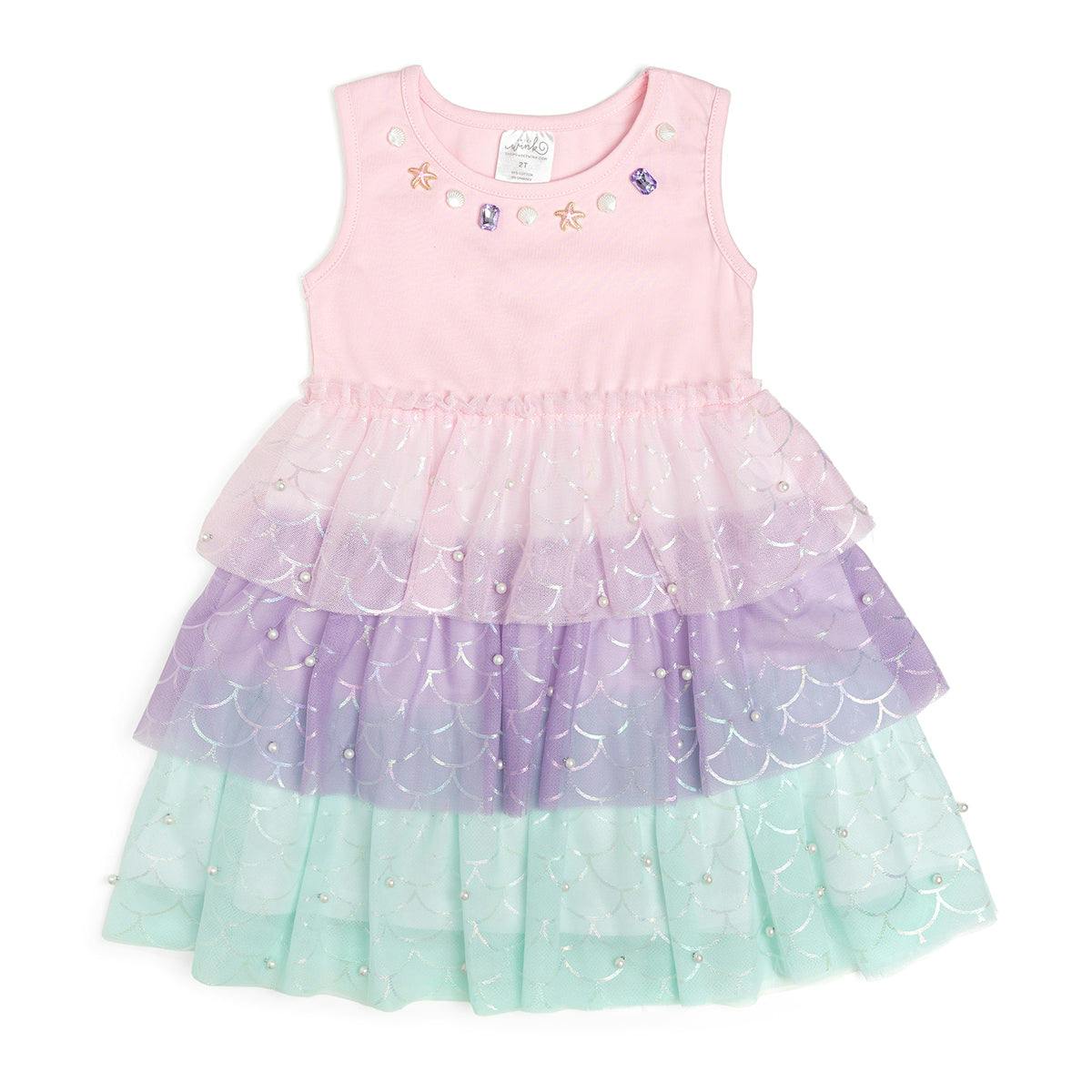 Mermaid Pearl Tank Tutu Dress