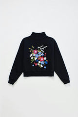 FLORECITAS SWEATSHIRT BLACK