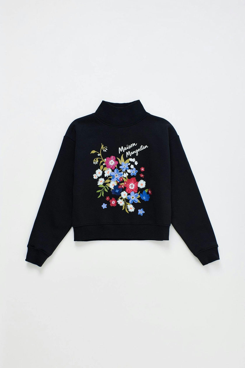FLORECITAS SWEATSHIRT BLACK