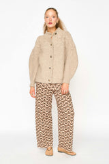 Cusco Shell Cardigan in Graham Cracker