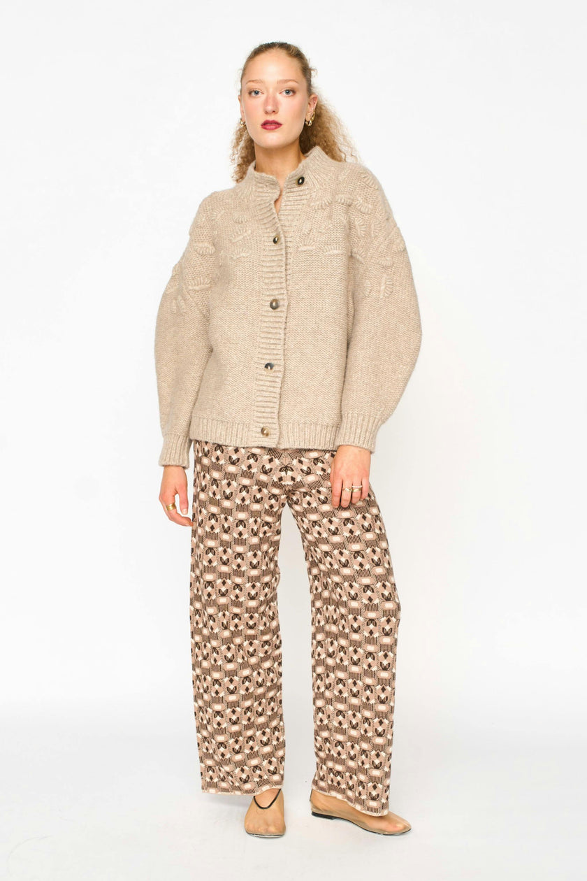 Cusco Shell Cardigan in Graham Cracker