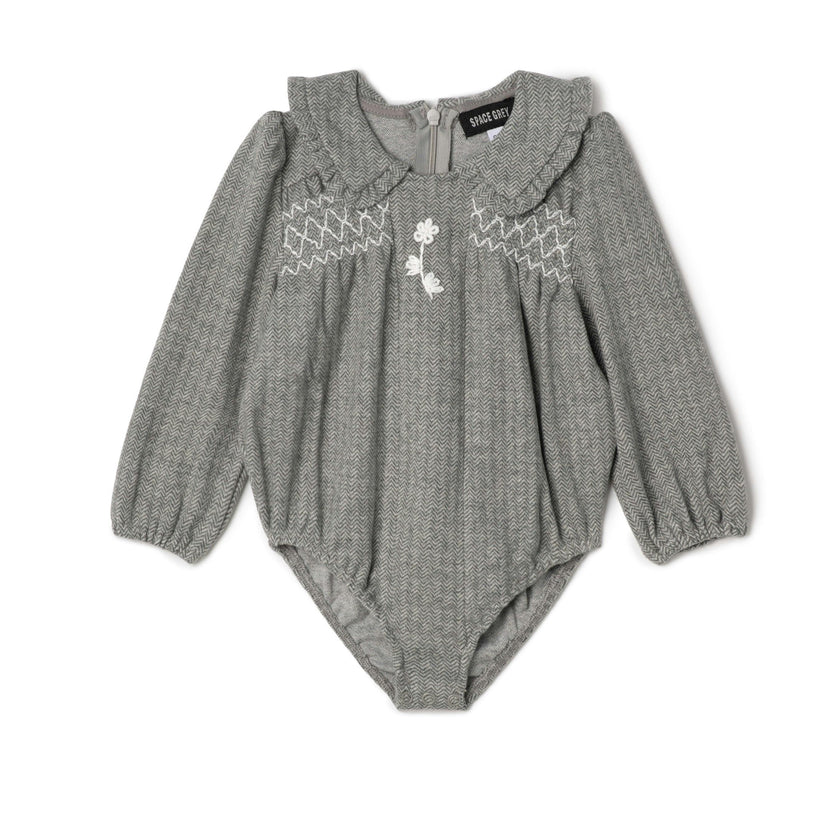 Herringbone Stretch Bubble Black