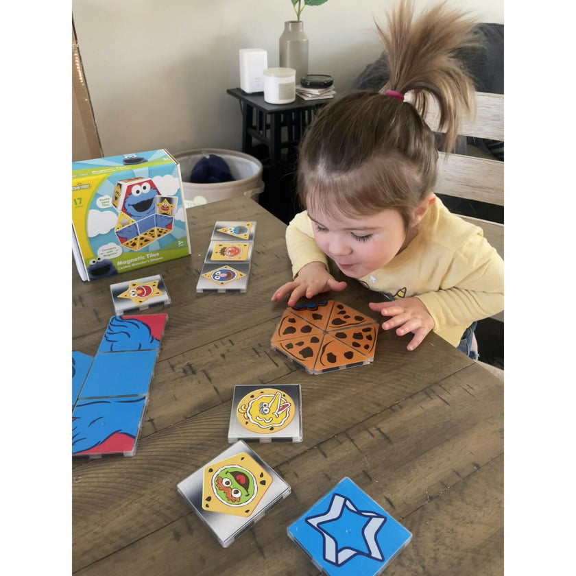 Sesame Street Cookie Monster's Shapes Magnetic Tile Structures