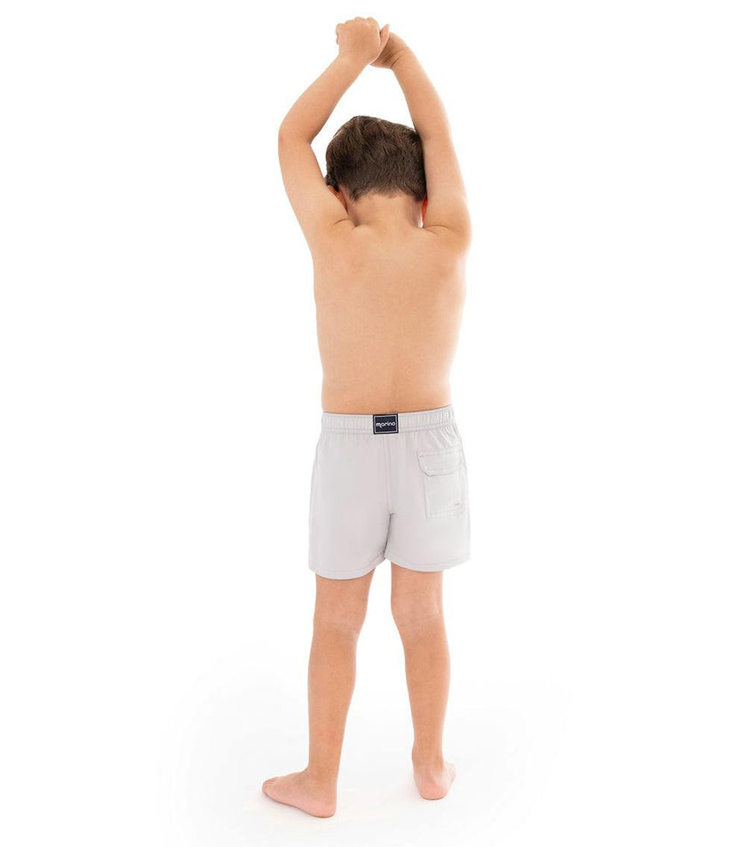 boys solid swim shorts gray