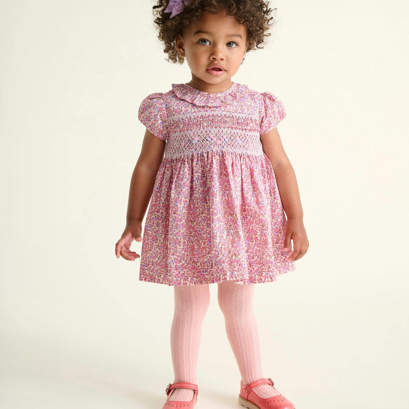Smocked Baby Dress Lavender