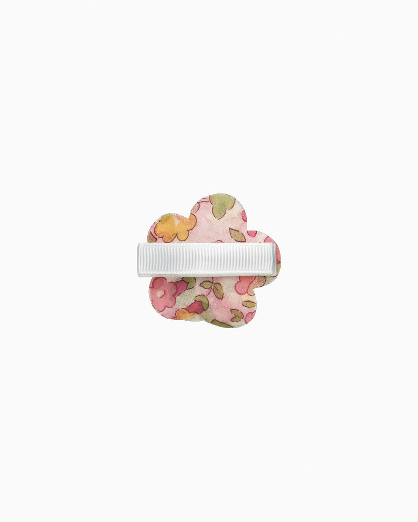 Flower Hair Clip in Peach Sparkle Betsy