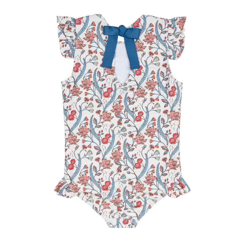 girls mercado bloom ruffle cap sleeve one piece