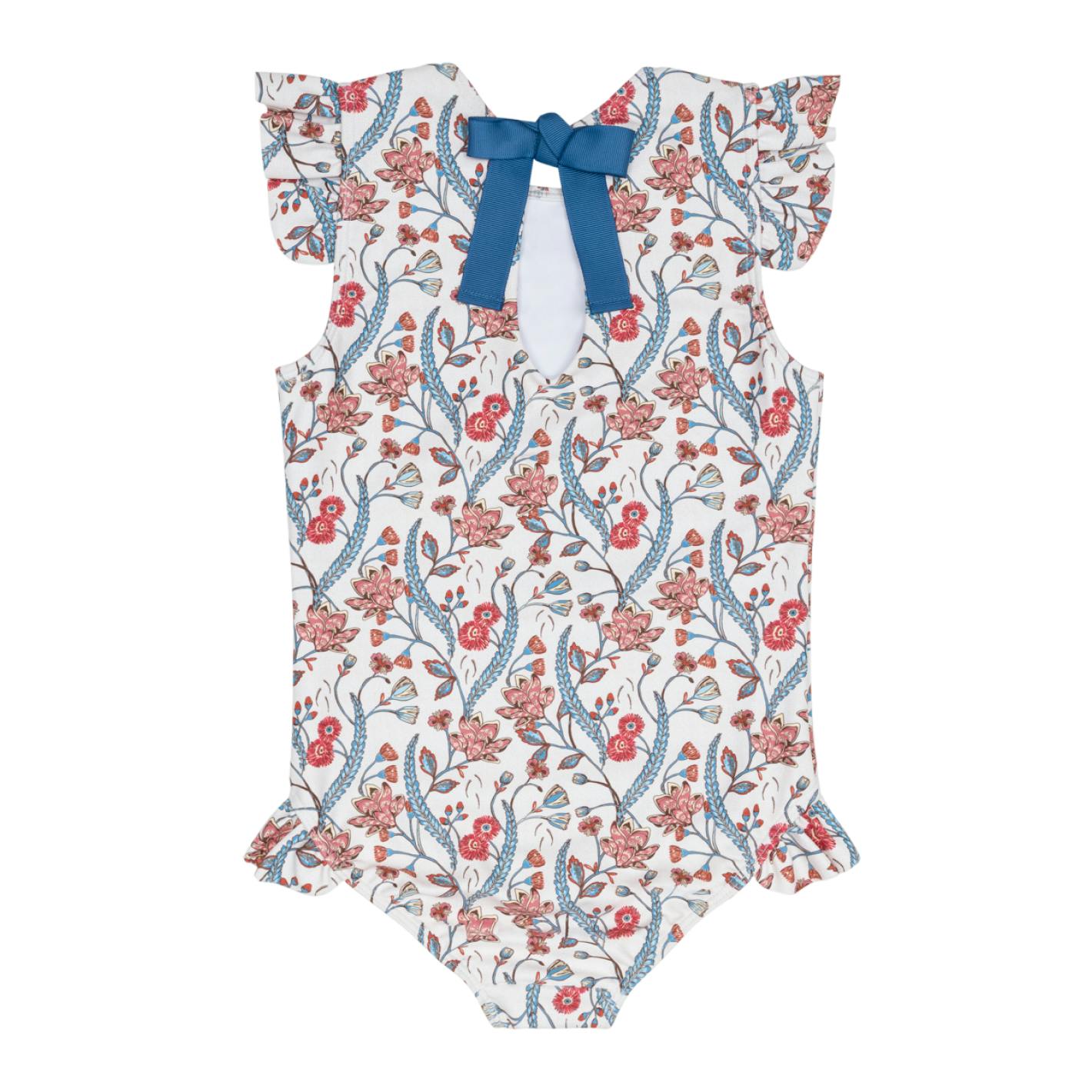 girls mercado bloom ruffle cap sleeve one piece
