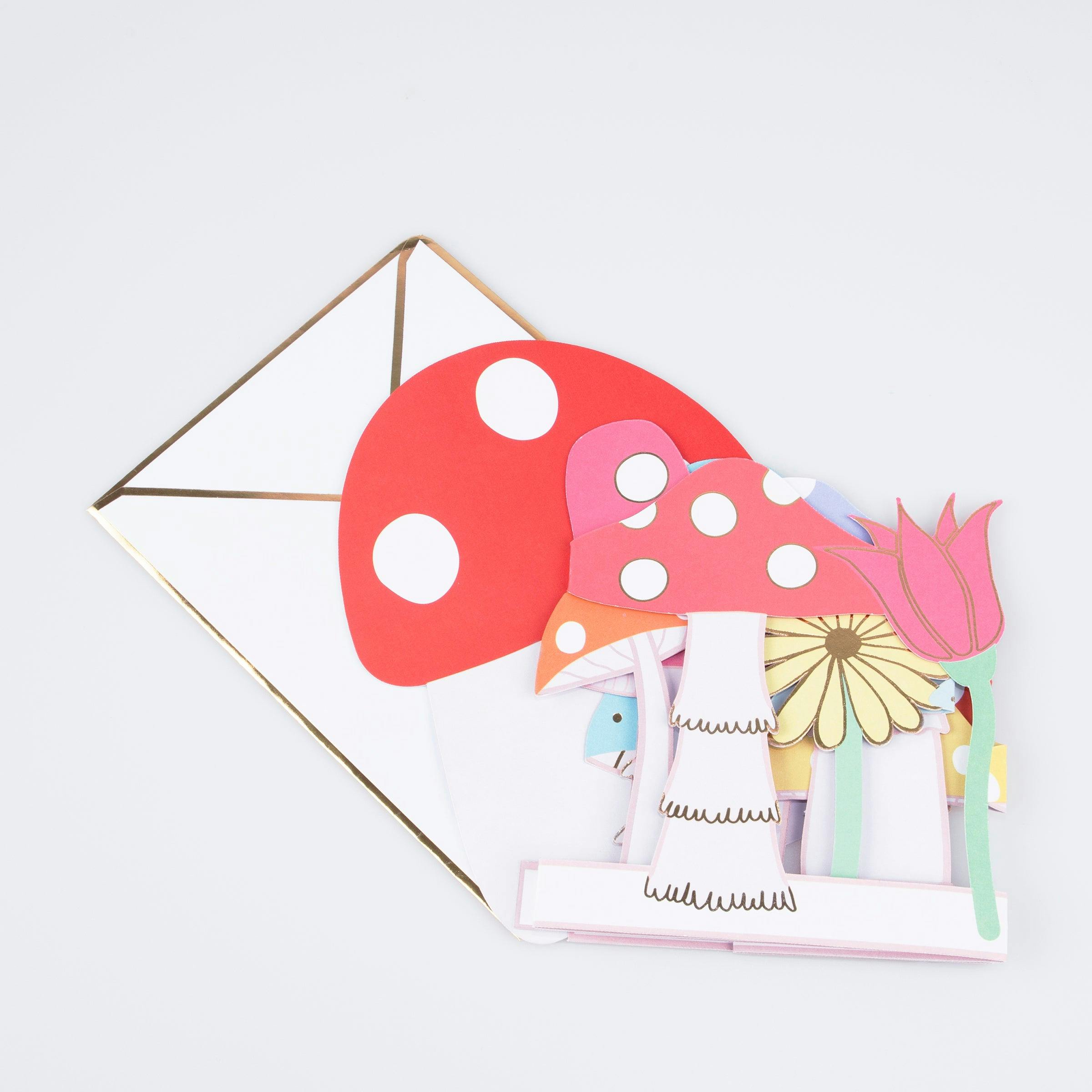 Mushroom Concertina Card