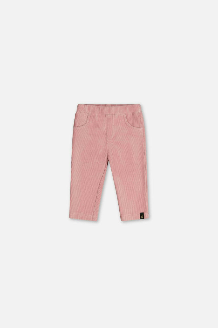 Baby Stretch Velour Treggings Pale Dusty Pink