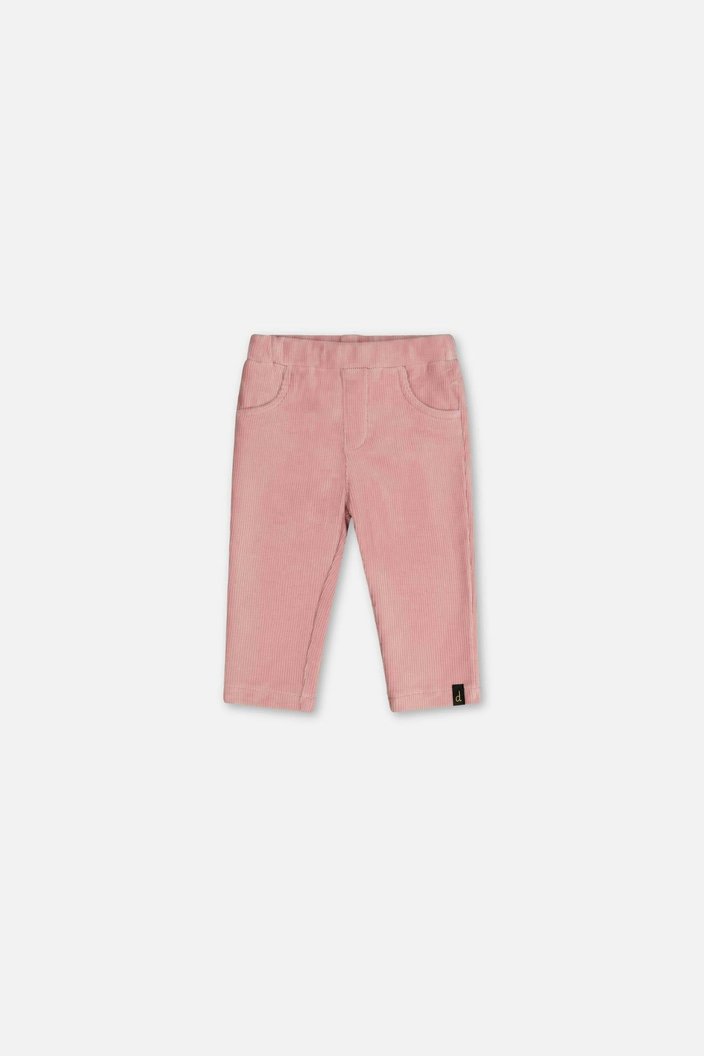 Baby Stretch Velour Treggings Pale Dusty Pink