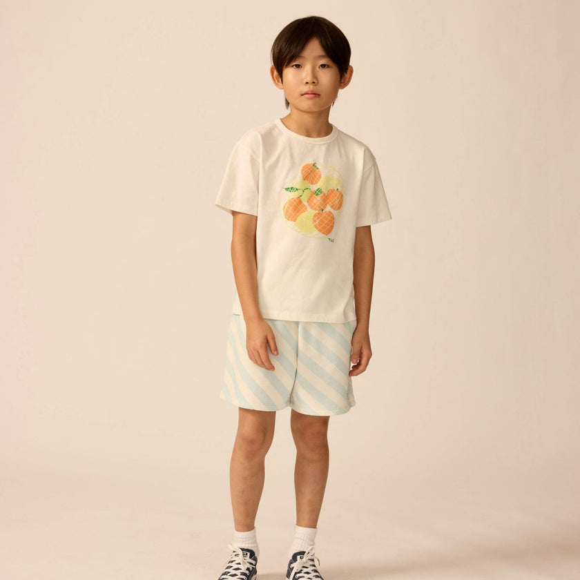Organic Weekend Tee in White Mixed Fruit