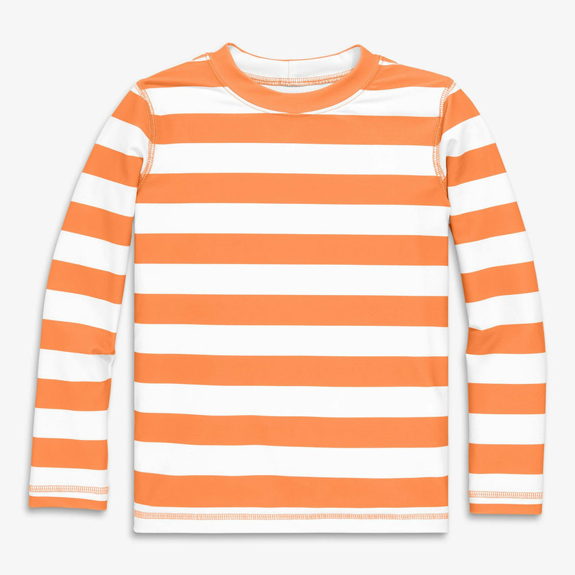 Kids long sleeve rash guard in stripe