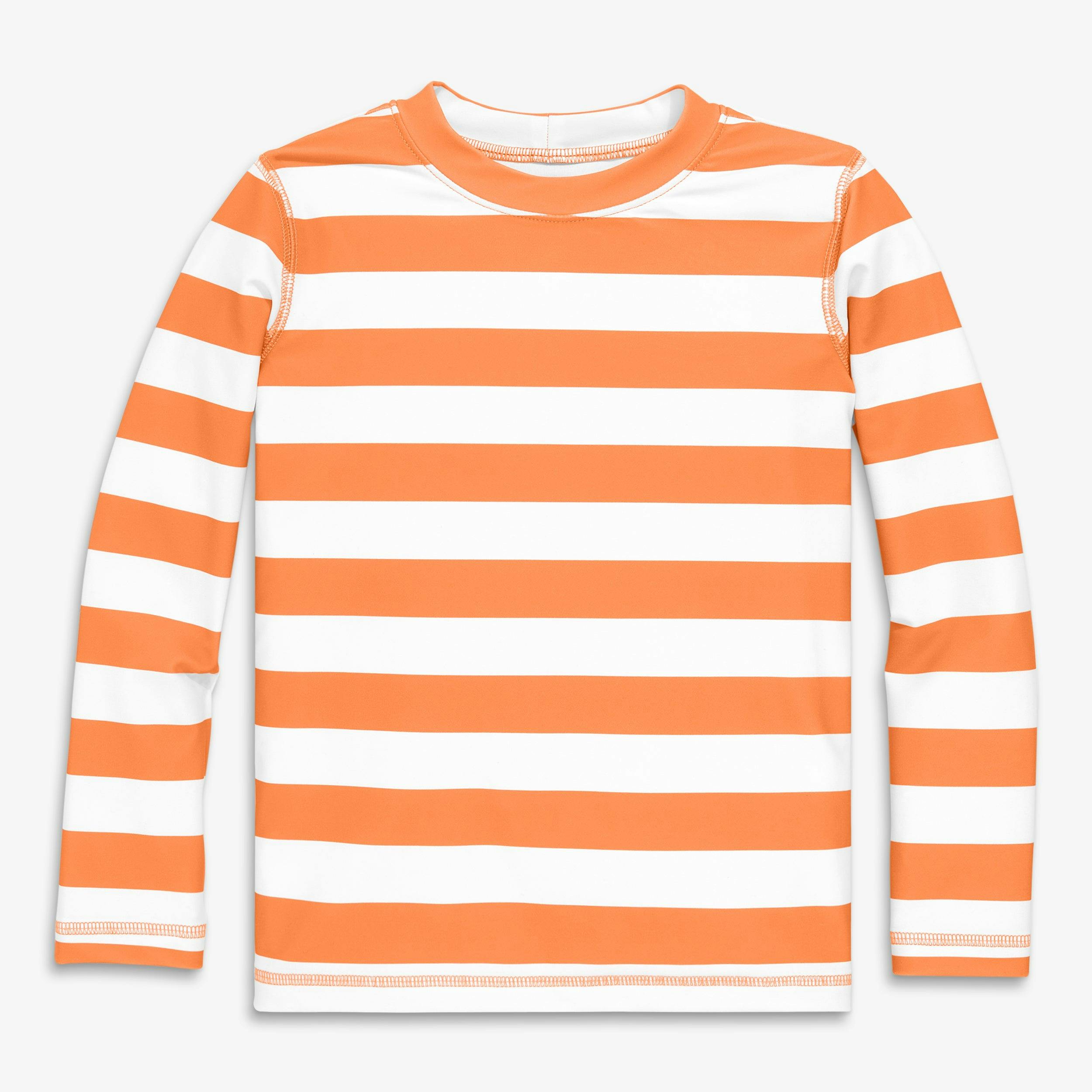 Kids long sleeve rash guard in stripe