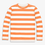 Kids long sleeve rash guard in stripe