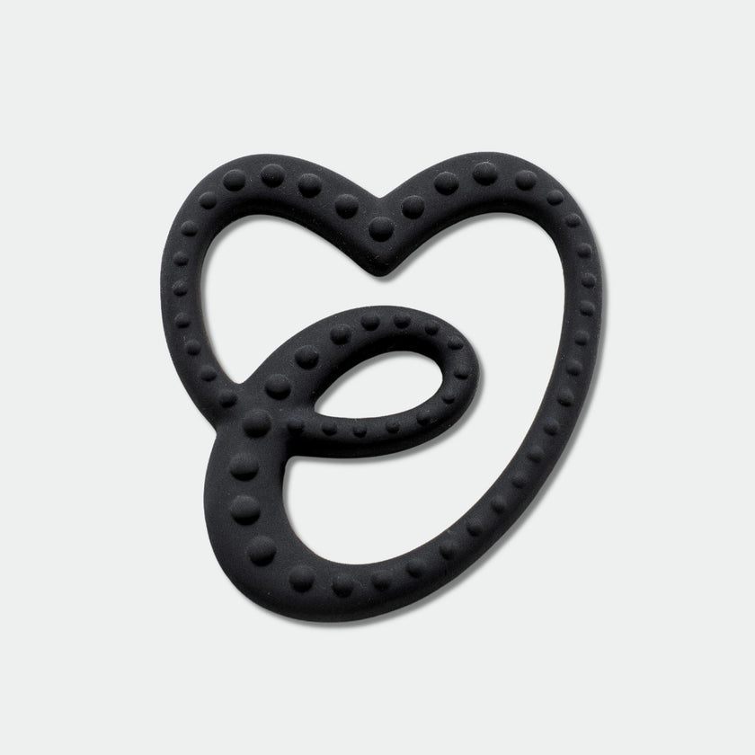 SENSORY RUBBER TEETHER - BLACK