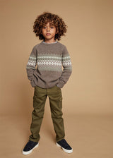 The Nocciola Jacquard Crew